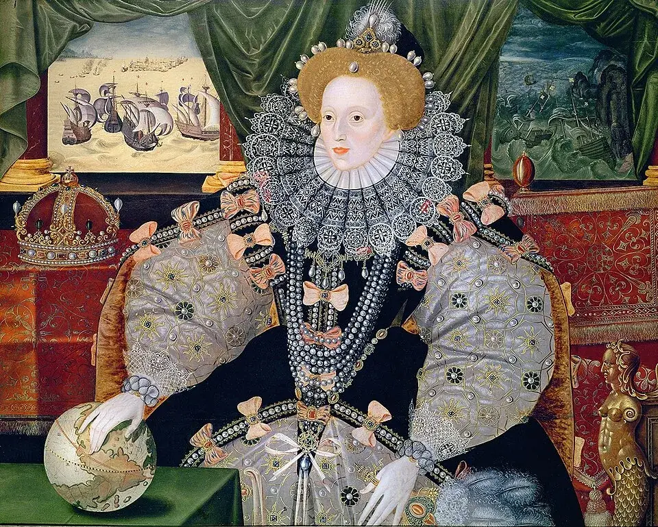 伊丽莎白一世 Elizabeth I 无敌舰队肖像 – 英格兰黄金时代女王