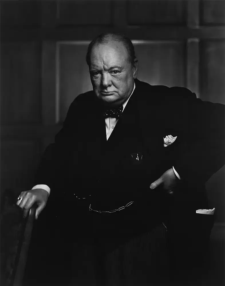 温斯顿·丘吉尔 Winston Churchill 肖像 – 二战英国首相，带领英国取得最终胜利